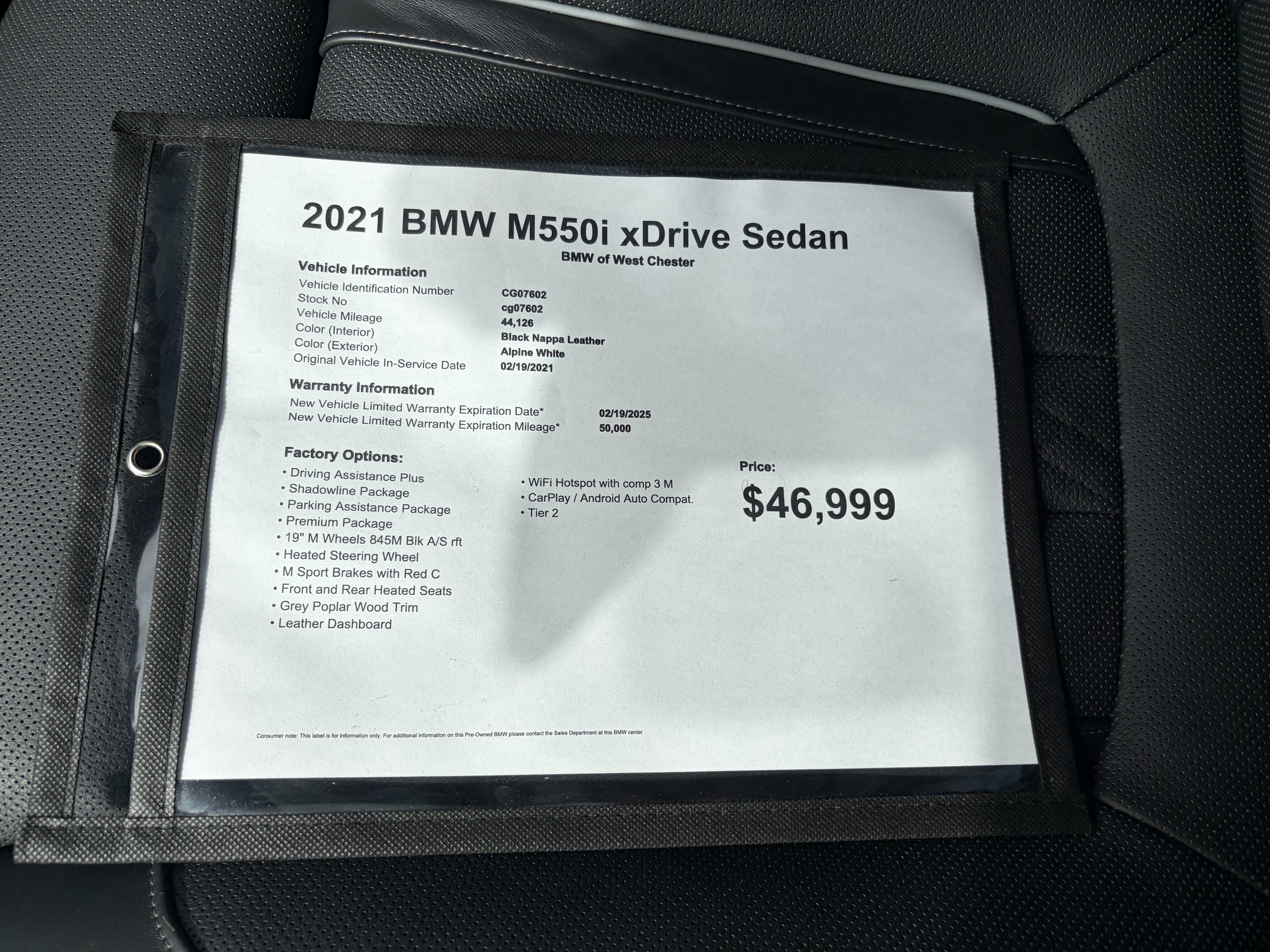 Used 2021 BMW M550i xDrive AWD/4WD image 16