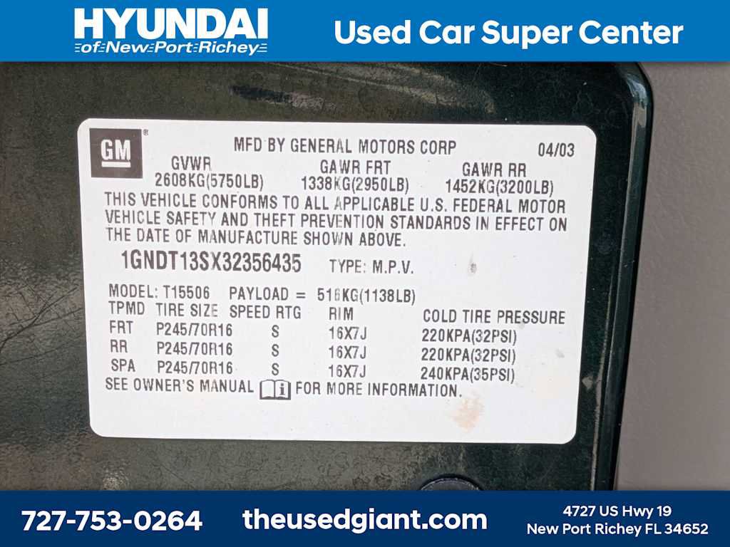 Used 2003 Chevrolet TrailBlazer LS w/ Preferred Equipment Group AWD/4WD image 30