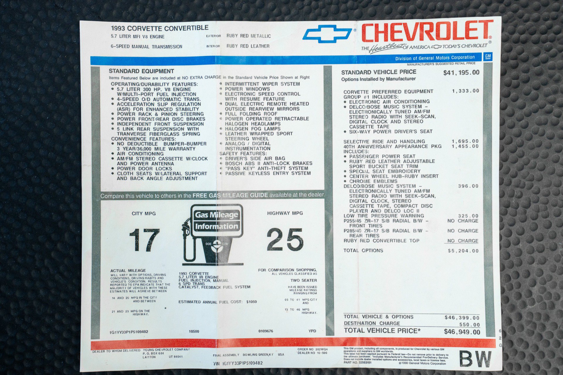 Used 1993 Chevrolet Corvette Convertible RWD image 21