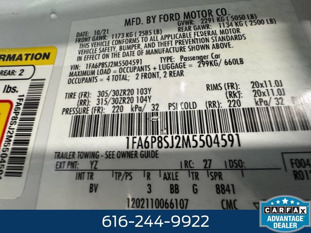 Used 2021 Ford Mustang Shelby GT500 w/ Technology Package RWD image 27