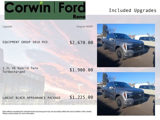 Certified 2025 Ford F150 Lariat w/ Equipment Group 501A Mid image 3