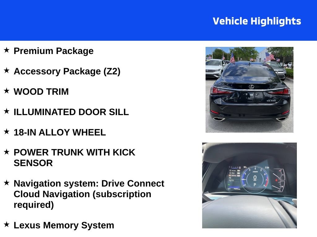 Used 2025 Lexus ES 350 w/ Premium Package FWD image 4