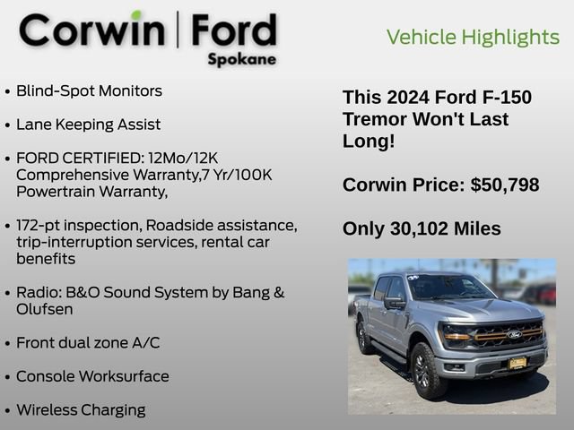 Certified 2024 Ford F150 Tremor w/ Mobile Office Package AWD/4WD image 13