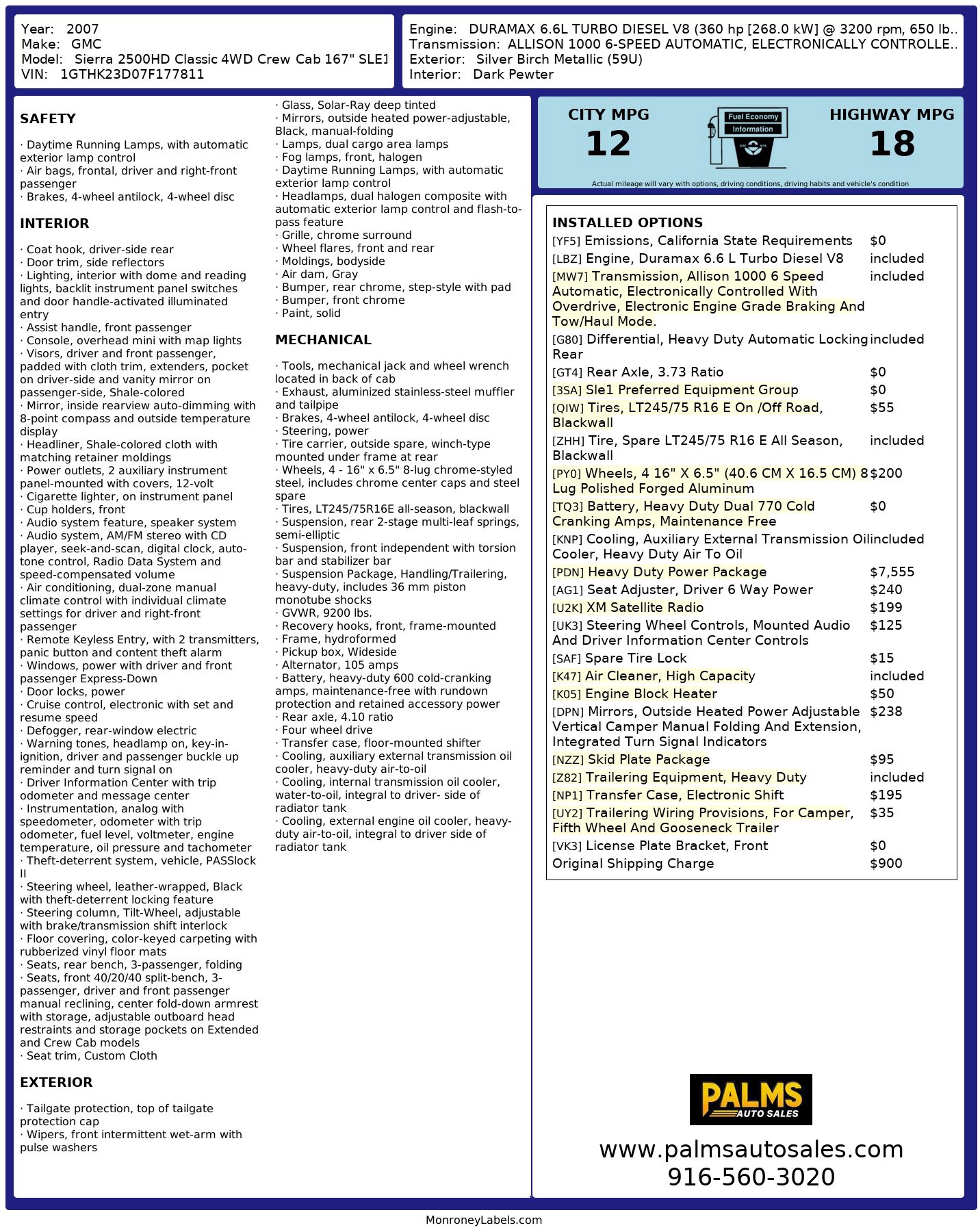 Used 2007 GMC Sierra 2500 SLE w/ Heavy-Duty Power Package image 2