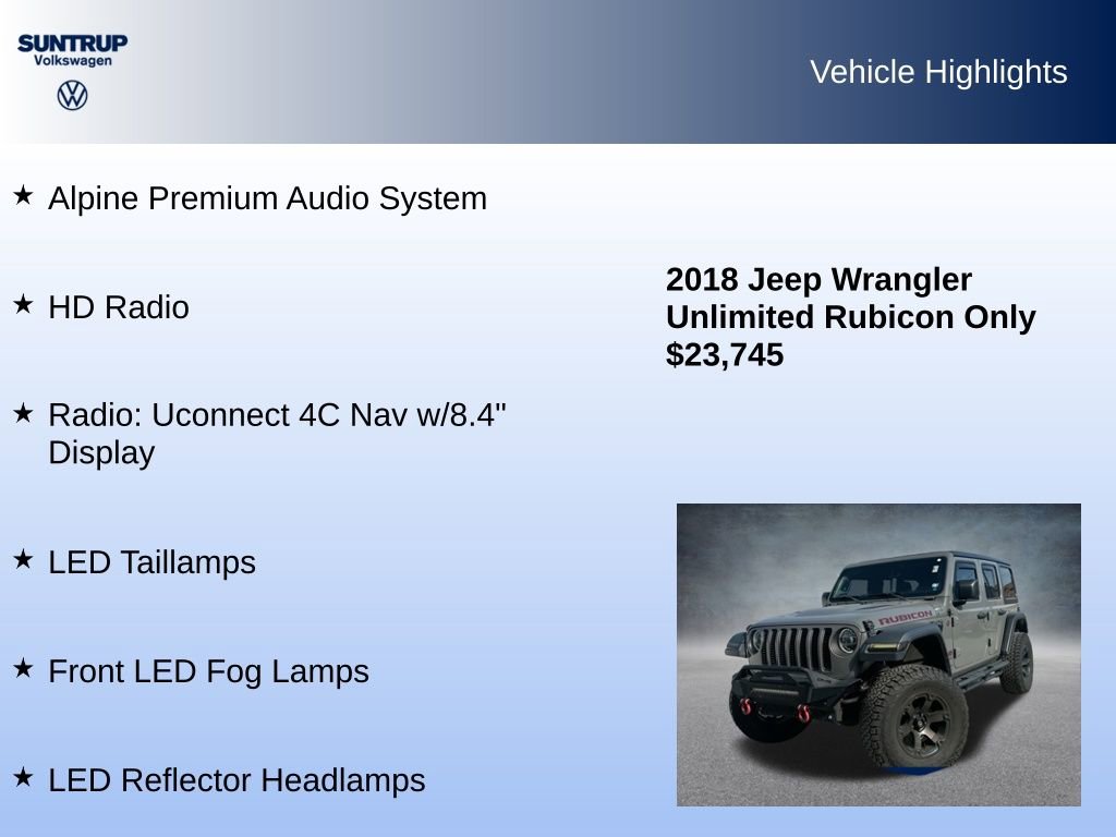 Used 2018 Jeep Wrangler Unlimited Rubicon image 16