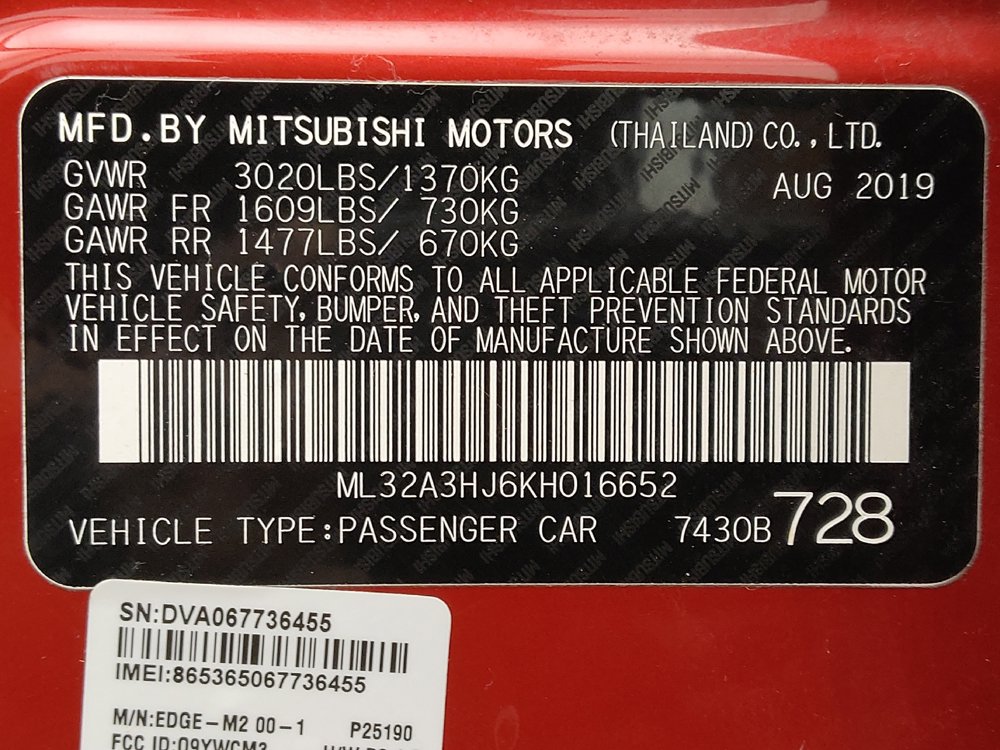 Used 2019 Mitsubishi Mirage ES FWD image 33