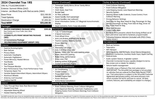 Certified 2024 Chevrolet Trax RS w/ Driver Confidence Package FWD image 24