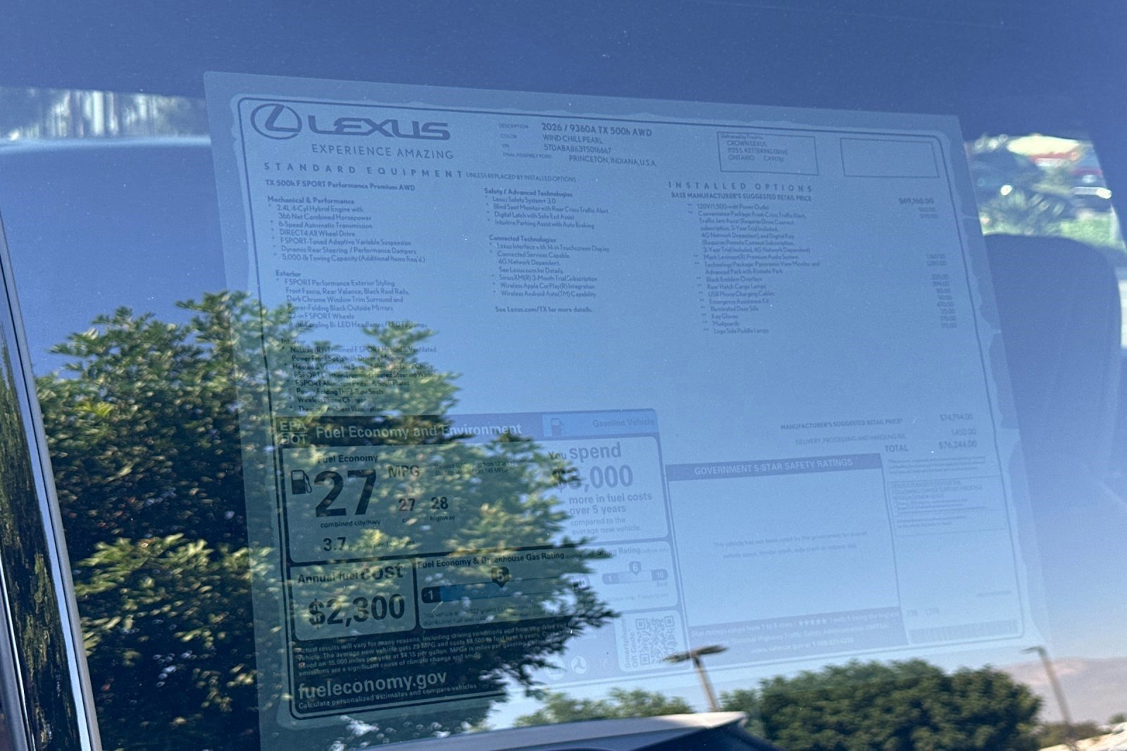 New 2026 Lexus TX 500h AWD image 27