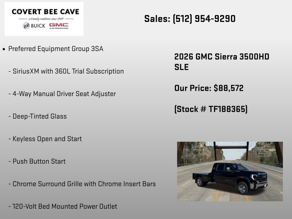 New 2026 GMC Sierra 3500 SLE w/ SLE Convenience Package AWD/4WD image 6