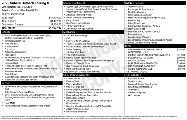Used 2025 Subaru Outback Touring XT image 34