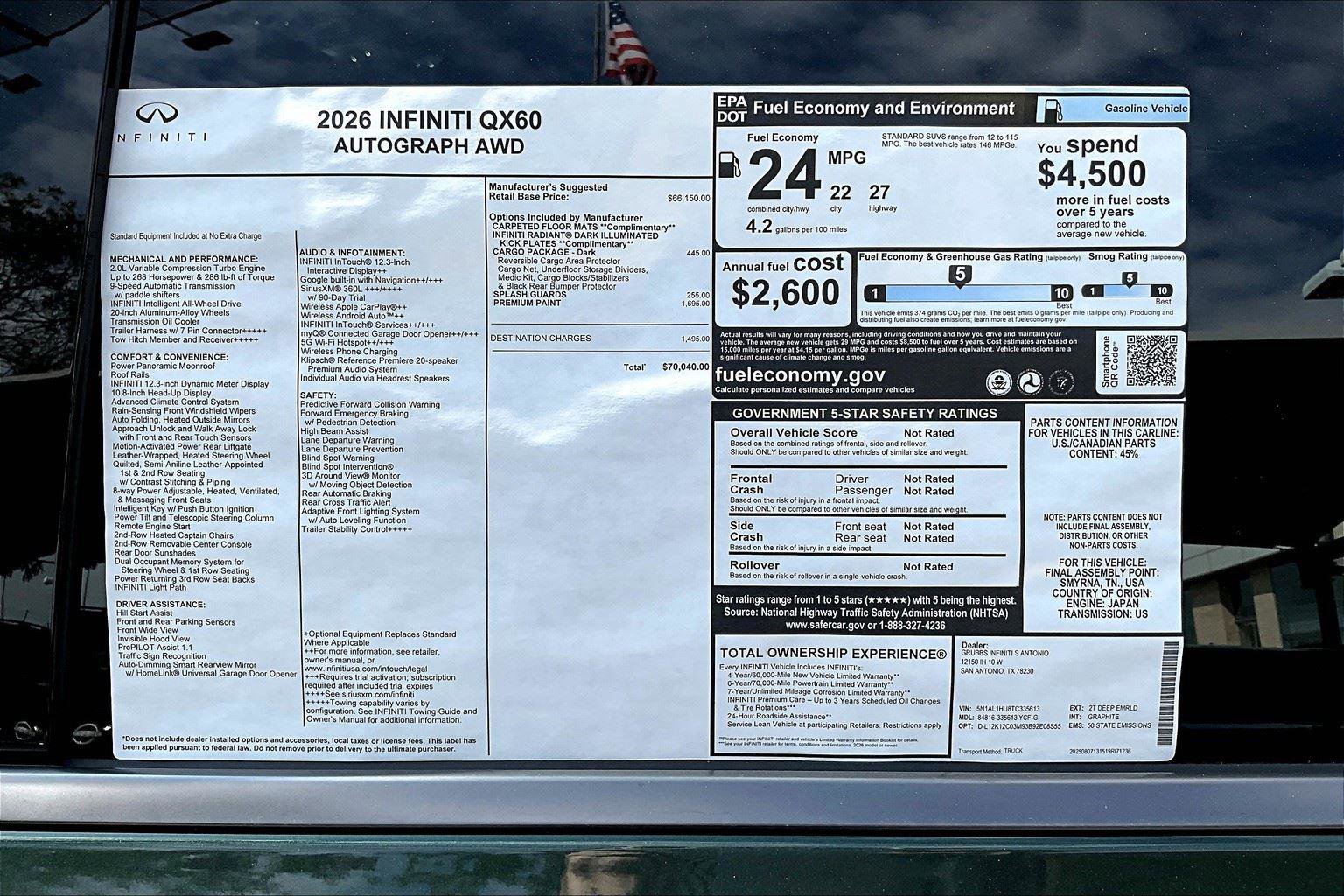 New 2026 INFINITI QX60 Autograph image 20