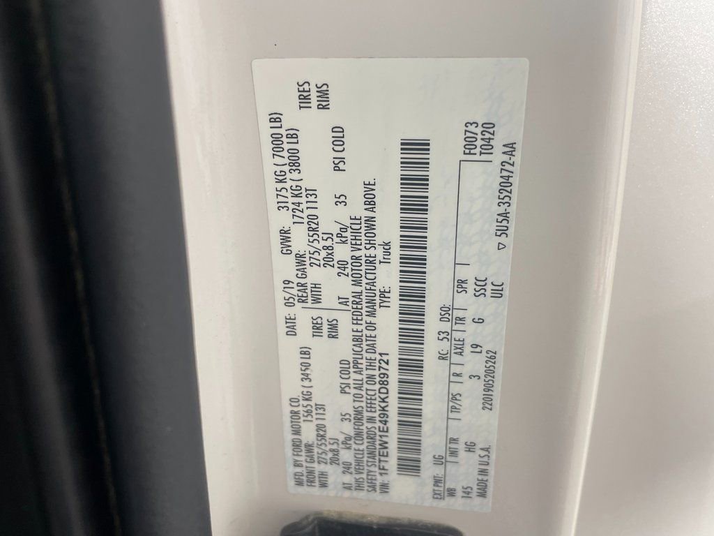 Used 2019 Ford F150 Lariat w/ Equipment Group 502A Luxury AWD/4WD image 28