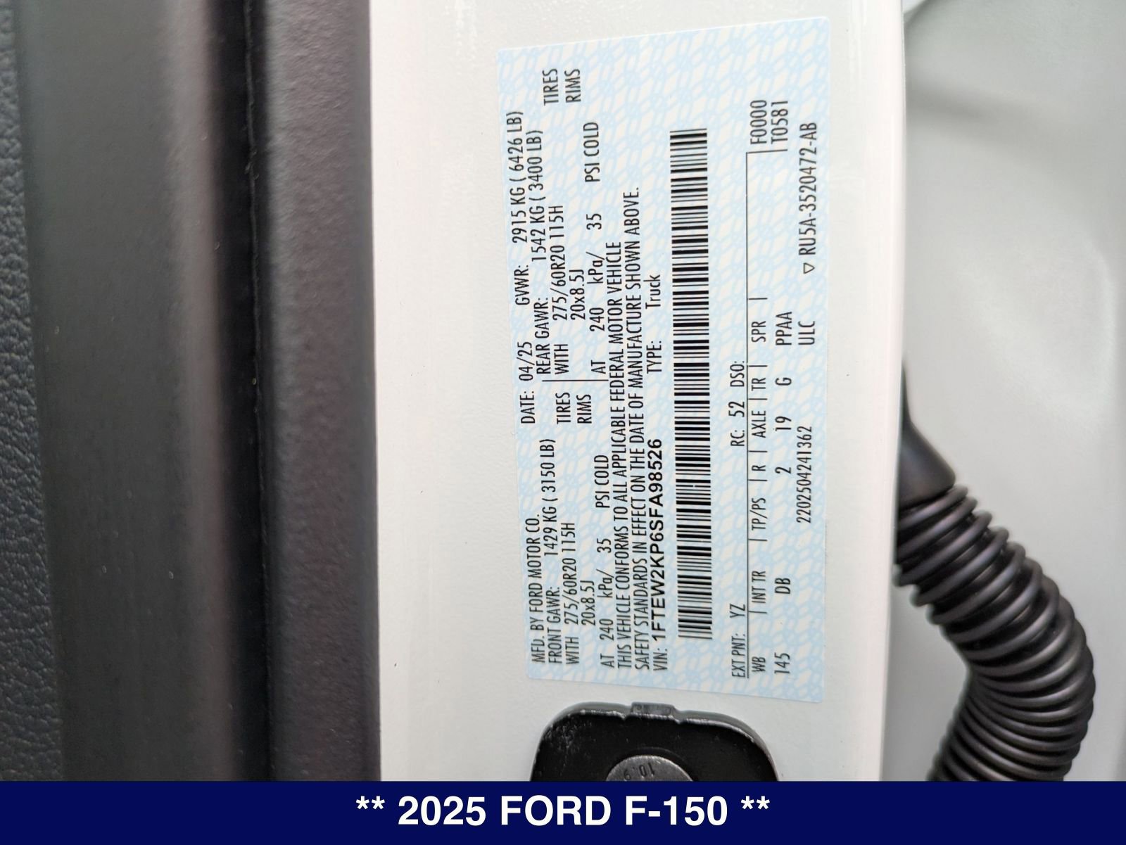 New 2025 Ford F150 STX w/ Equipment Group 200A image 32