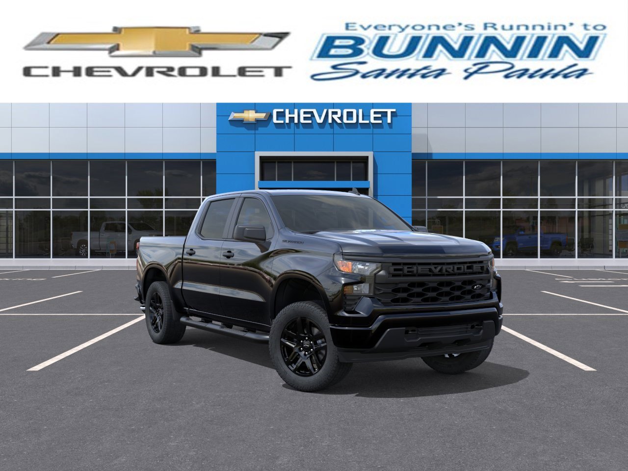 New 2026 Chevrolet Silverado 1500 Custom w/ Turbomax Blackout Package