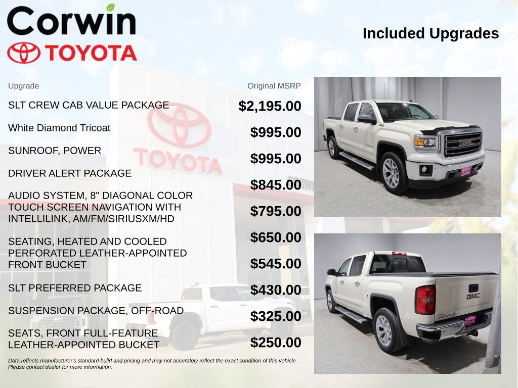 Used 2014 GMC Sierra 1500 SLT w/ SLT Crew Cab Value Package AWD/4WD image 4