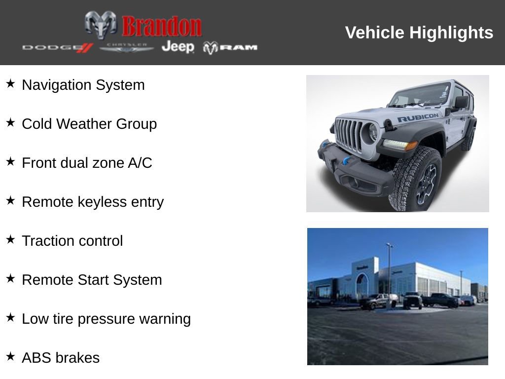 Used 2023 Jeep Wrangler Unlimited Rubicon 4xe w/ Cold Weather Group image 3
