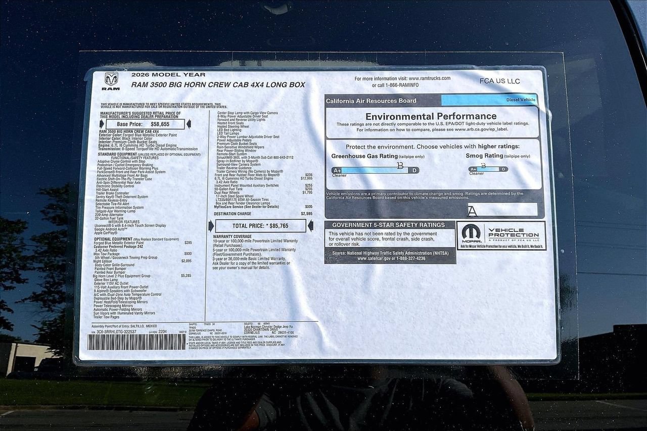 New 2026 RAM 3500 Big Horn AWD/4WD image 37