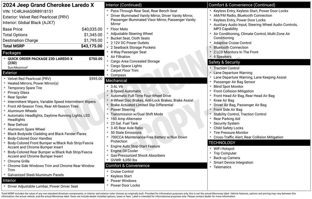 Used 2024 Jeep Grand Cherokee Laredo X image 2