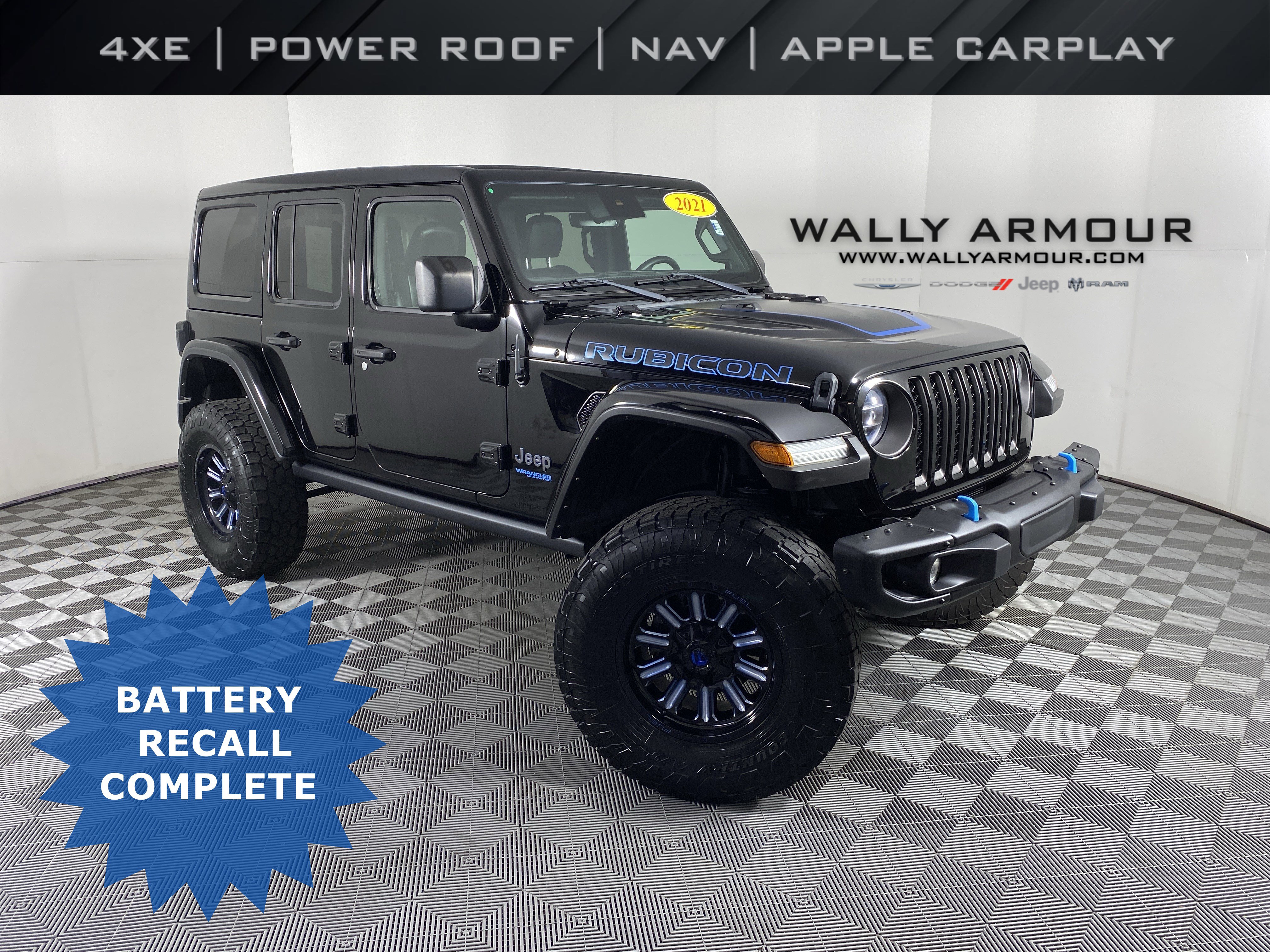 Used 2021 Jeep Wrangler Unlimited Rubicon 4xe w/ Steel Bumper Group image 1