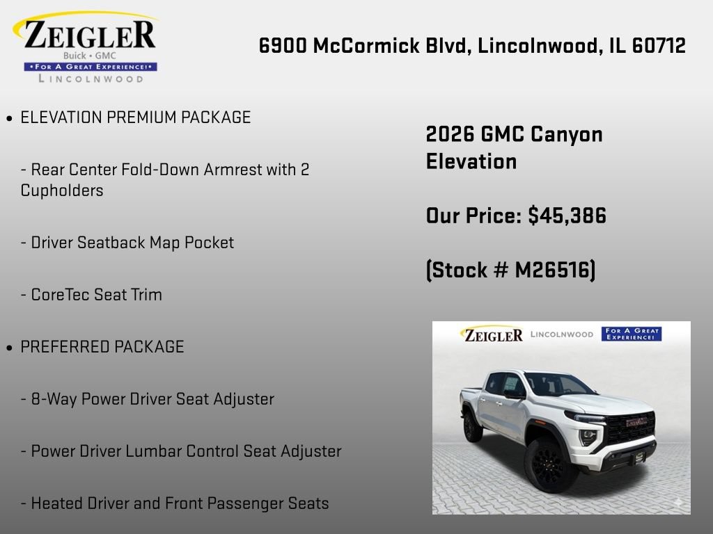 New 2026 GMC Canyon Elevation w/ Convenience Package AWD/4WD image 18