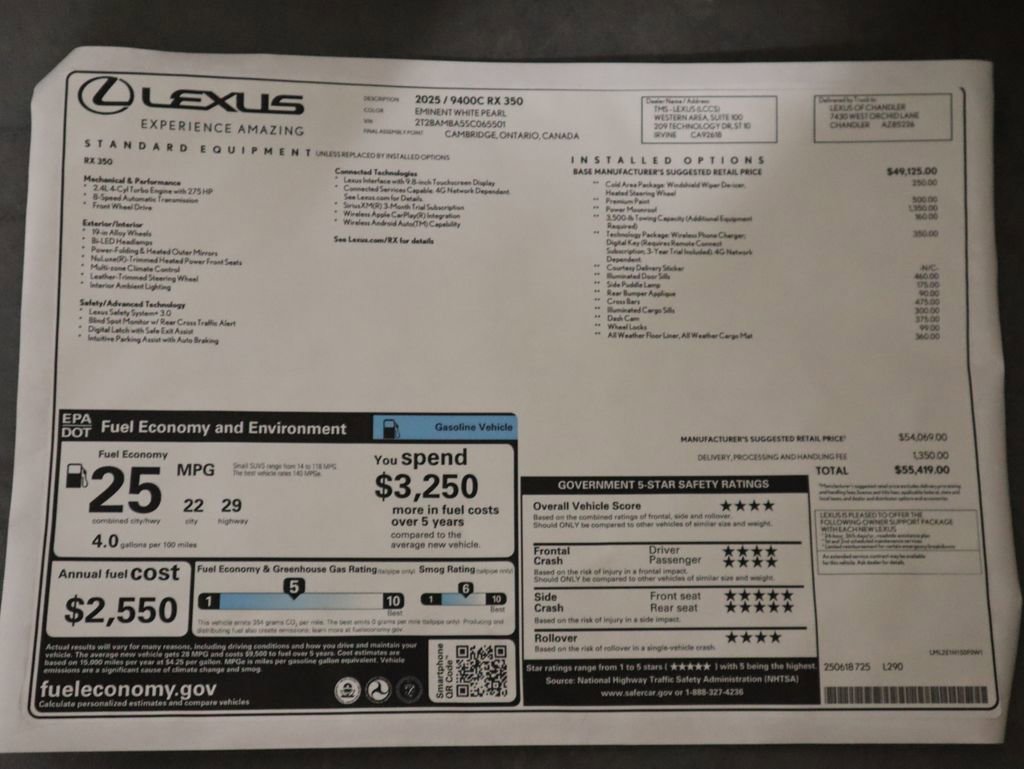 Used 2025 Lexus RX 350 FWD w/ Accessory Package image 9