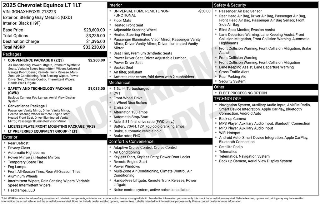 Used 2025 Chevrolet Equinox LT w/ Convenience Package II FWD image 2