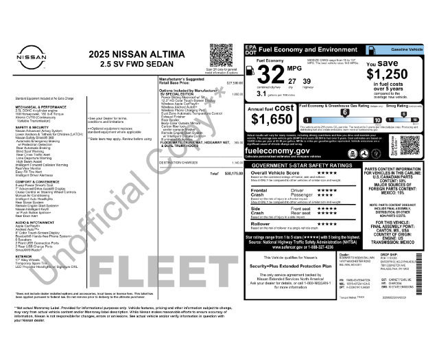 Used 2025 Nissan Altima 2.5 SV w/ SV Special Edition Package FWD image 49