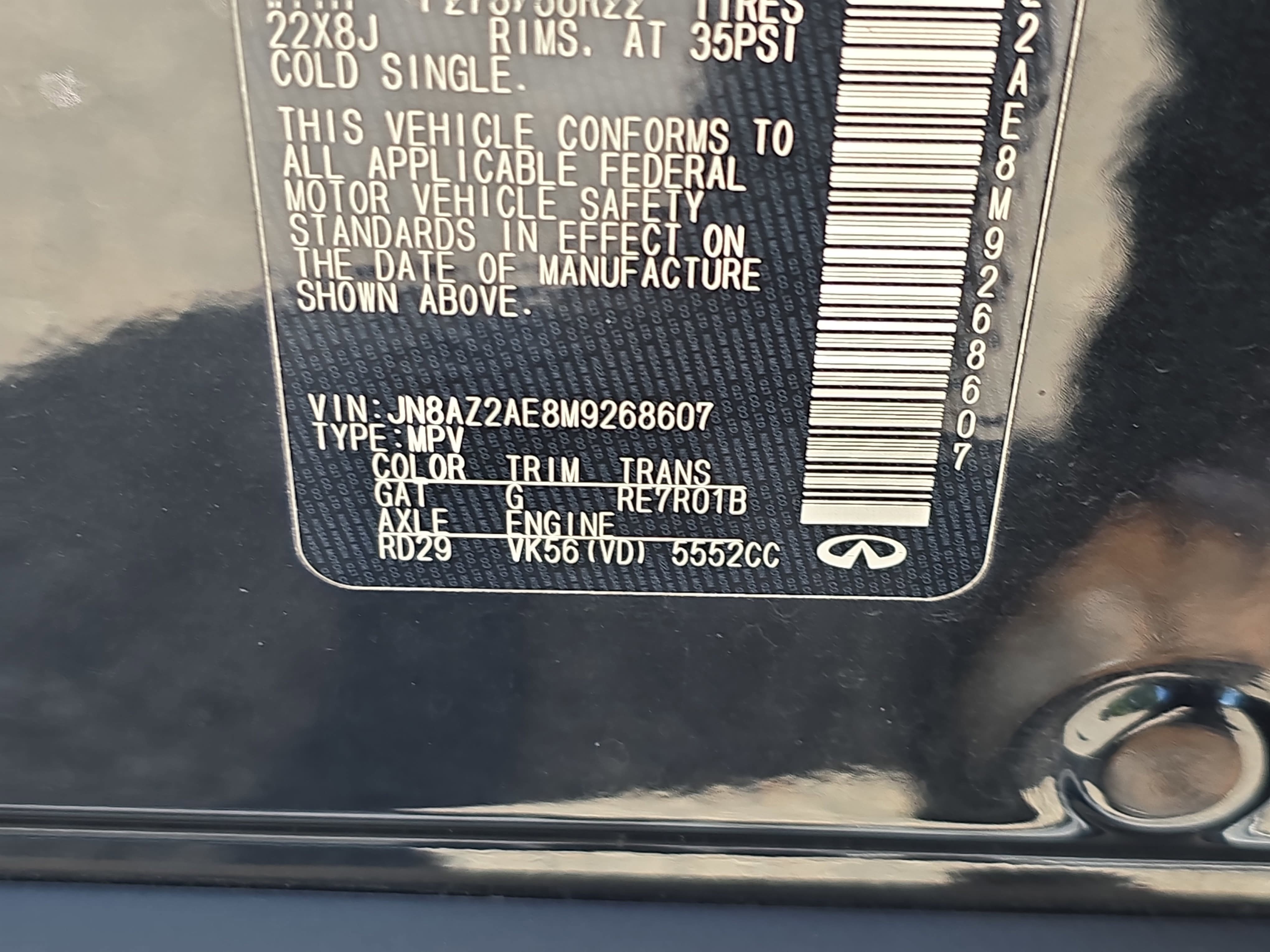 Used 2021 INFINITI QX80 Premium Select w/ Cargo Package AWD/4WD image 35