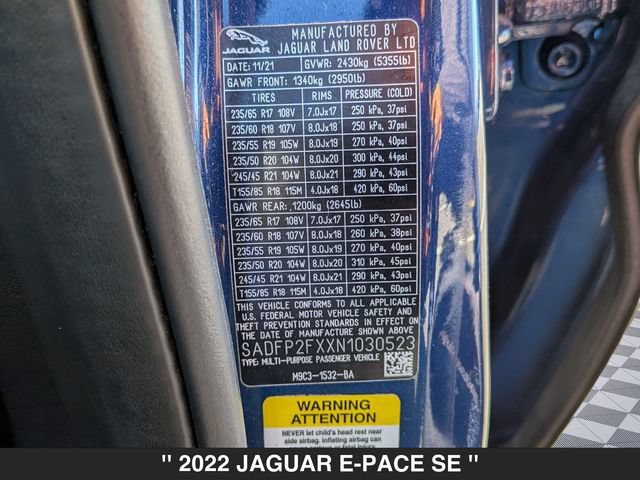Used 2022 Jaguar E-PACE SE AWD/4WD image 40