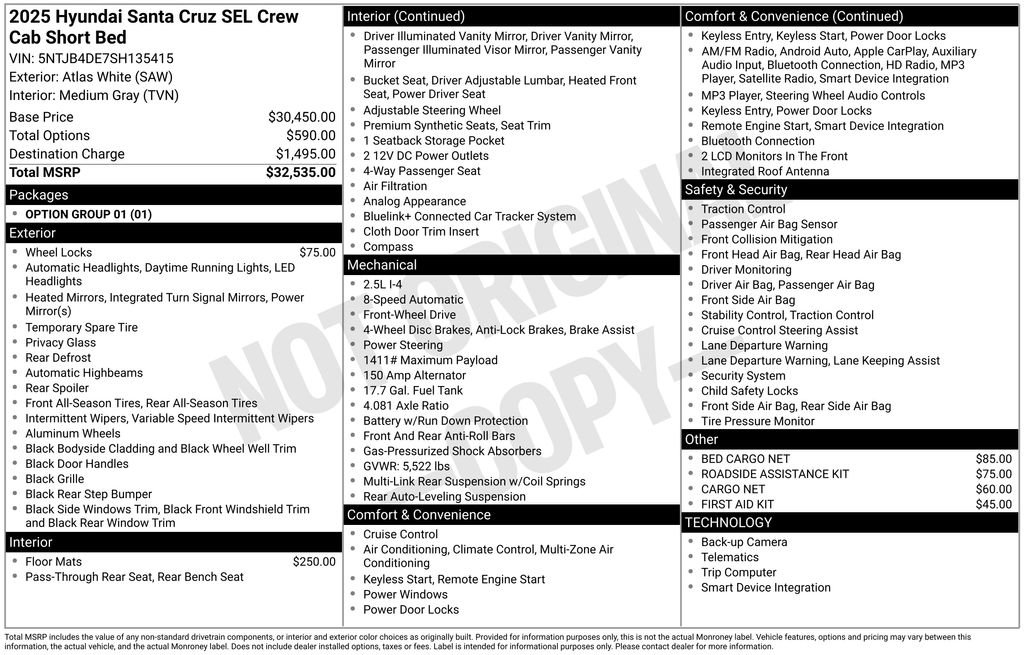 Used 2025 Hyundai Santa Cruz SEL image 12