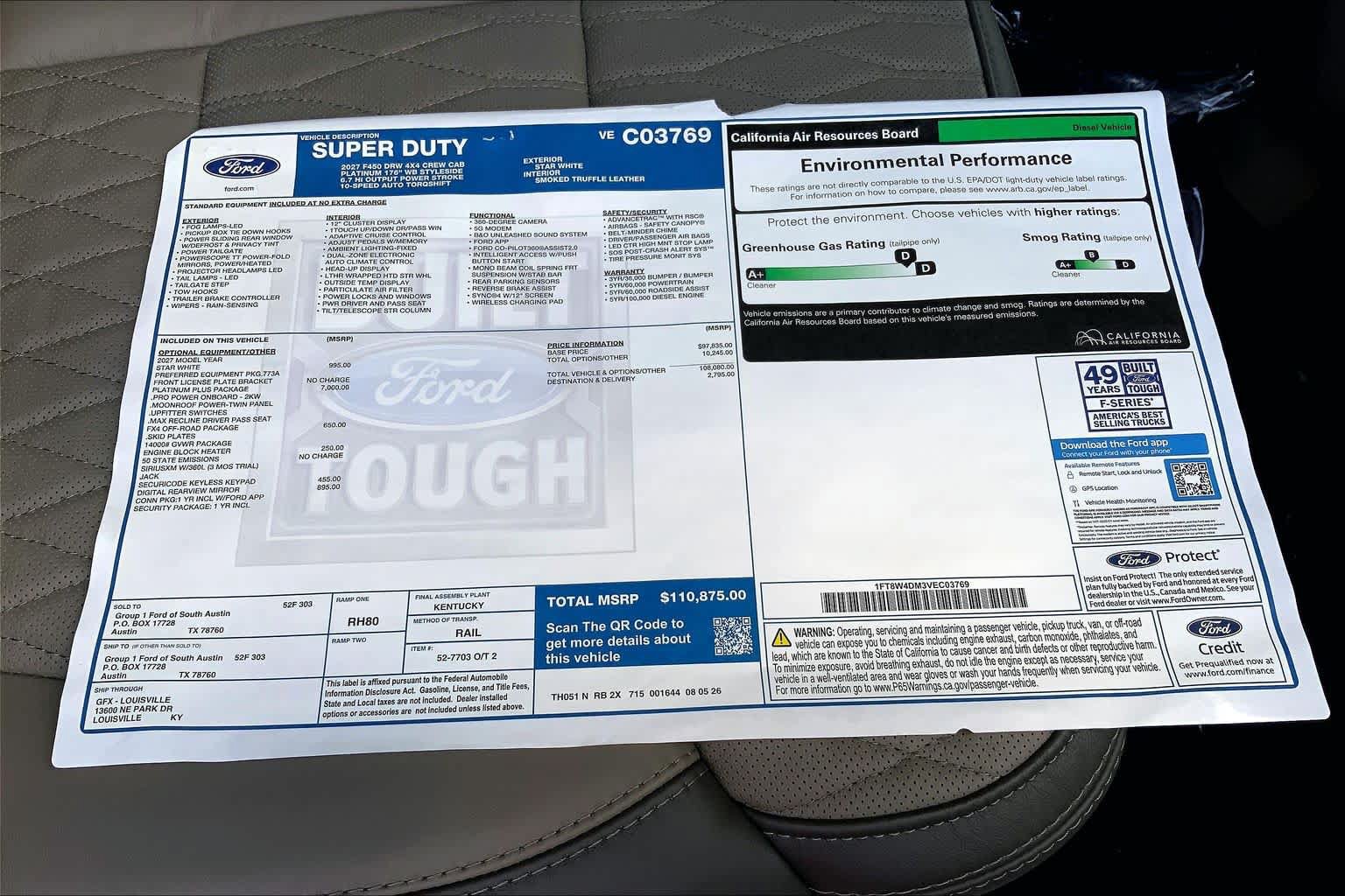 New 2027 Ford F450 Platinum w/ Platinum Plus Package AWD/4WD image 21