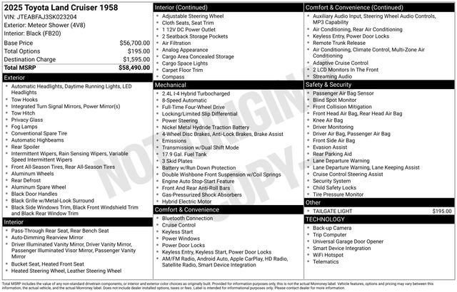 Used 2025 Toyota Land Cruiser 1958 AWD/4WD image 38