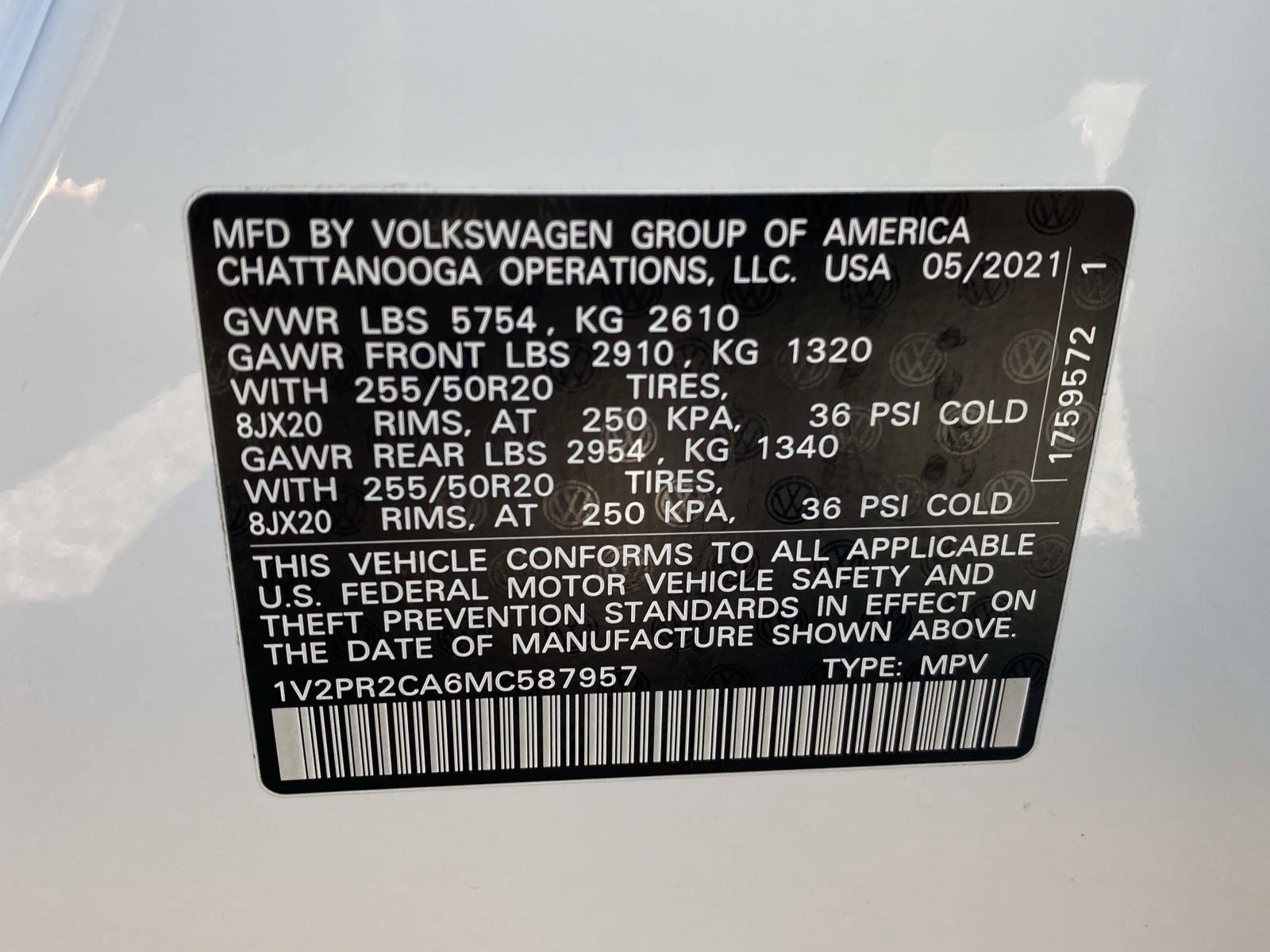 Used 2021 Volkswagen Atlas SE w/ Panoramic Sunroof Package image 26
