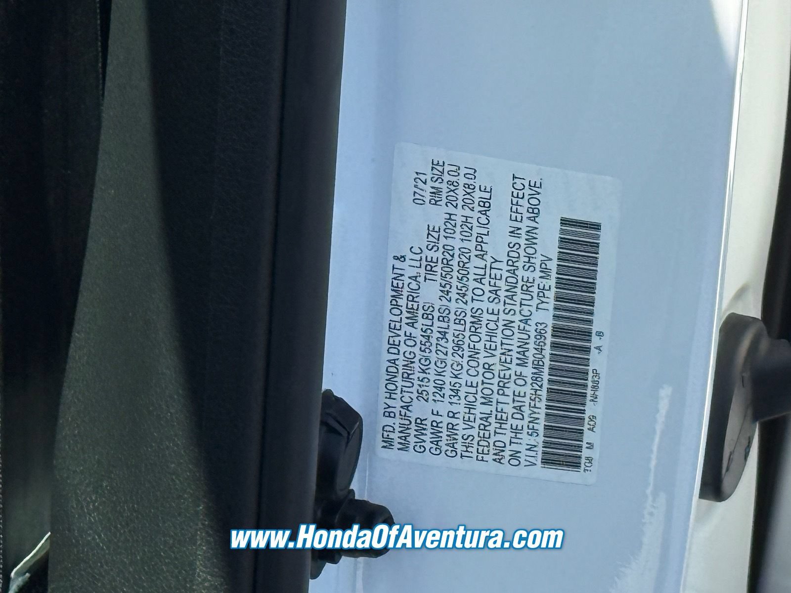 Certified 2021 Honda Pilot Special Edition image 21