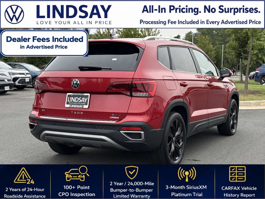 Used 2023 Volkswagen Taos SE w/ Panoramic Sunroof Package AWD/4WD image 3