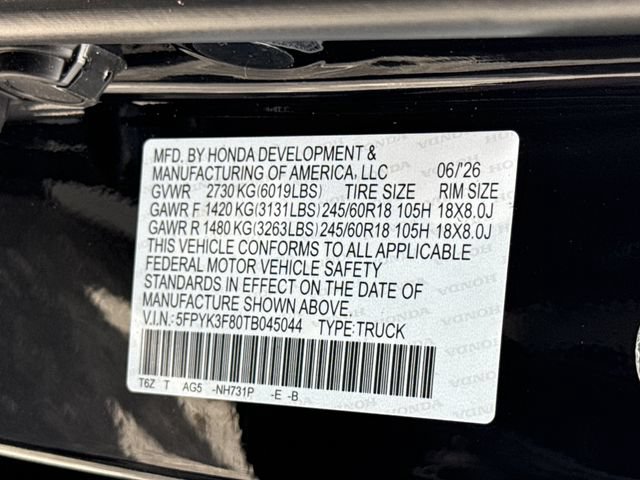 New 2026 Honda Ridgeline Black Edition image 42