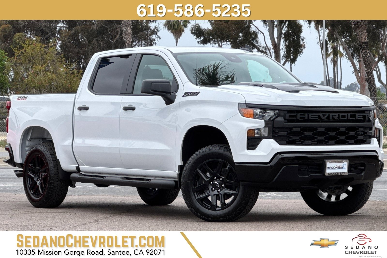 New 2025 Chevrolet Silverado 1500 Custom Trail Boss w/ Turbomax Blackout Package