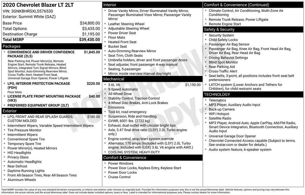 Certified 2020 Chevrolet Blazer LT AWD/4WD image 11
