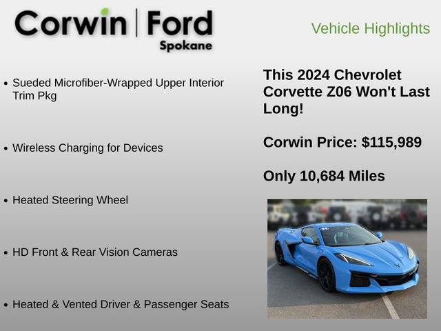 Used 2024 Chevrolet Corvette Z06 RWD image 12