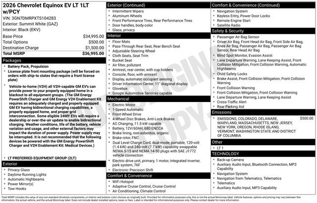 New 2026 Chevrolet Equinox EV LT image 5