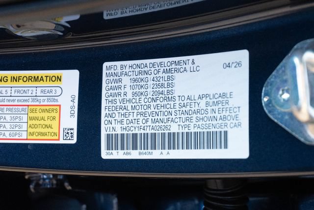 New 2026 Honda Accord SE image 28