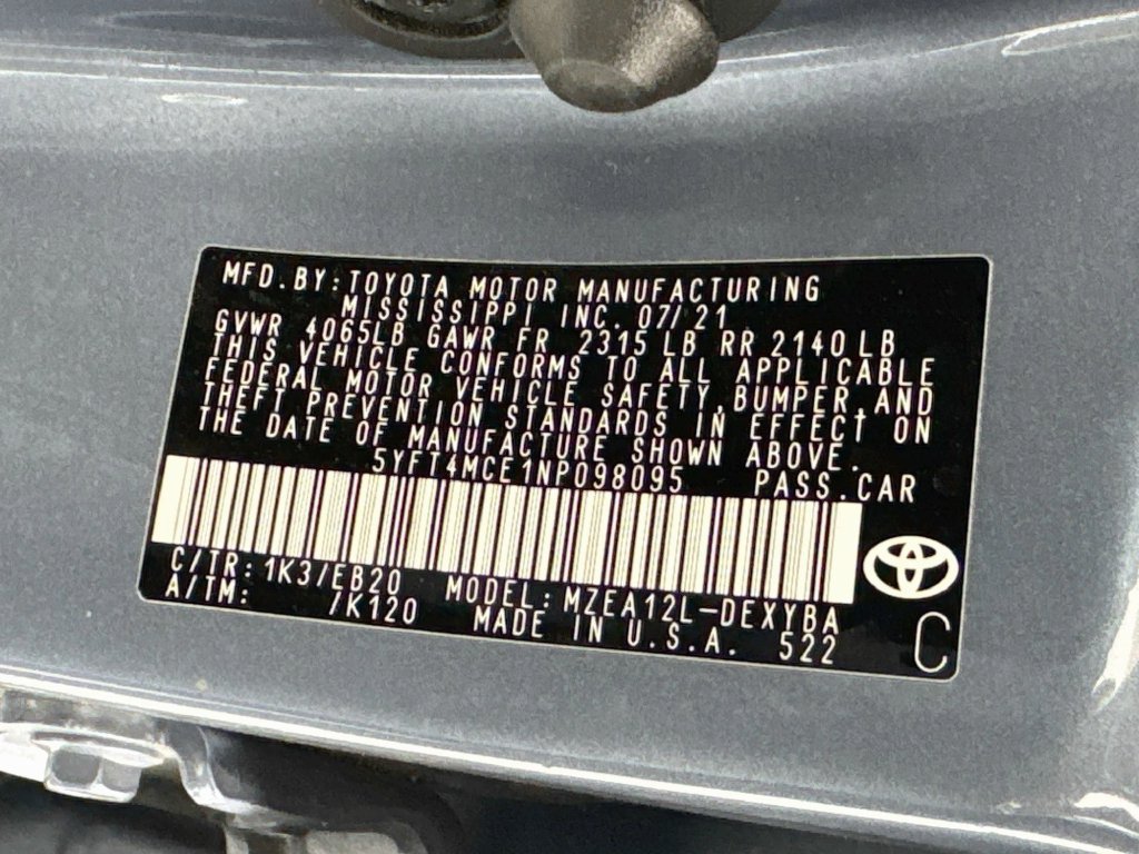 Used 2022 Toyota Corolla XSE w/ Carpet Mat Package (TMS) FWD image 42