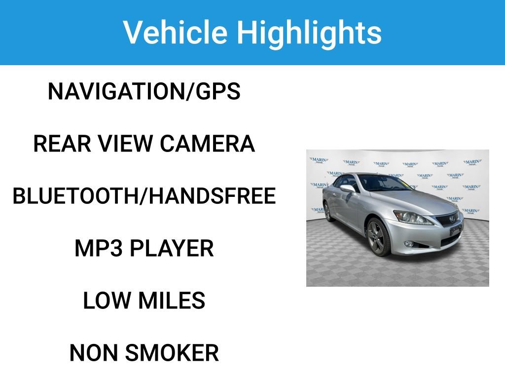 Used 2011 Lexus IS 350C w/ Luxury Pkg RWD image 5