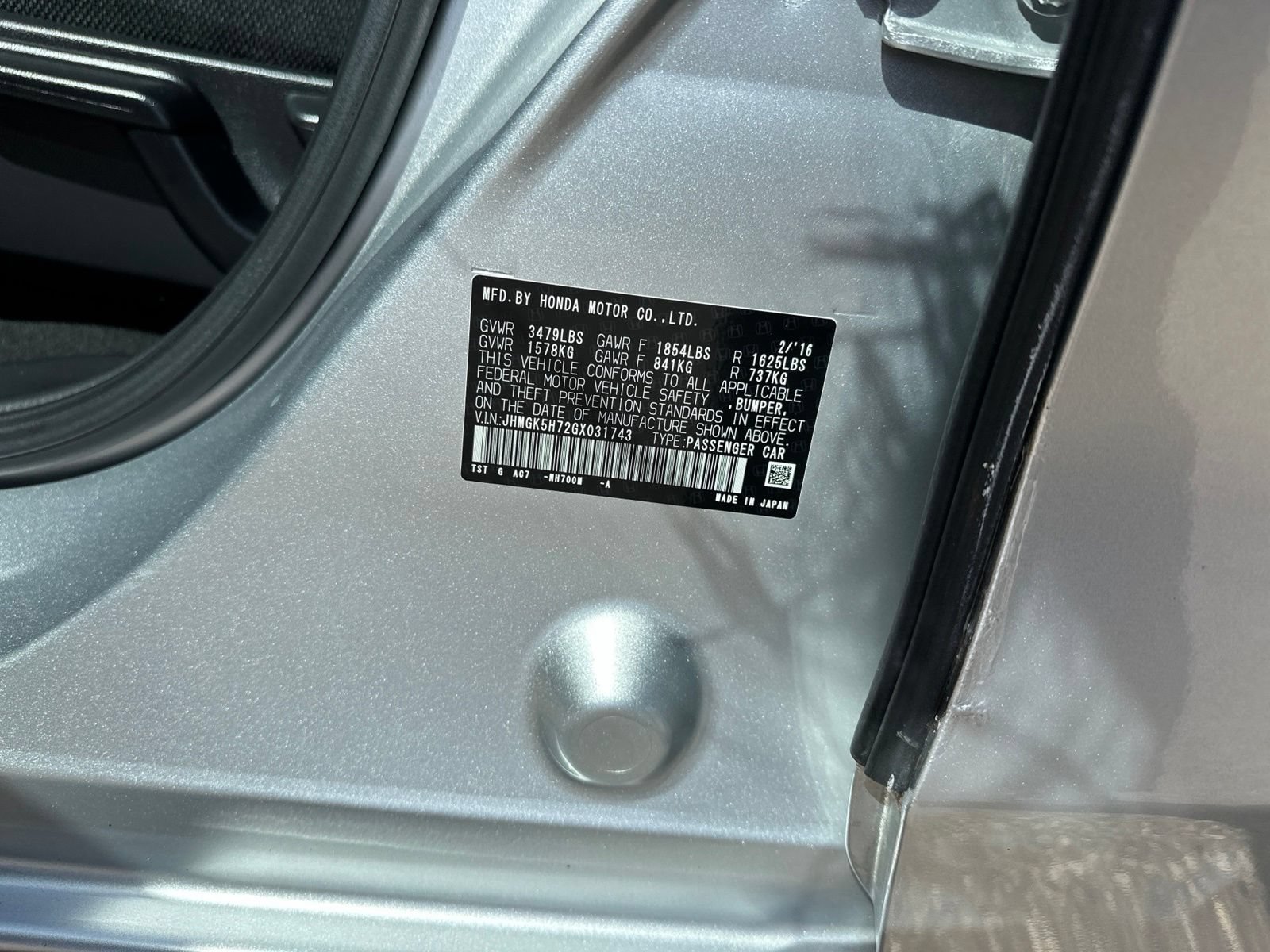 Used 2016 Honda Fit EX image 16