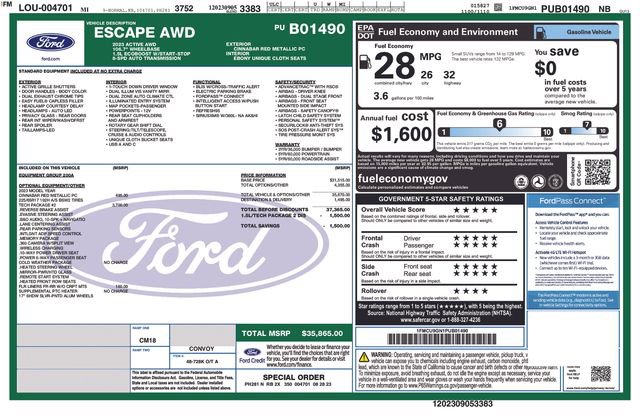 Certified 2023 Ford Escape Active w/ Tech Pack #2 image 9