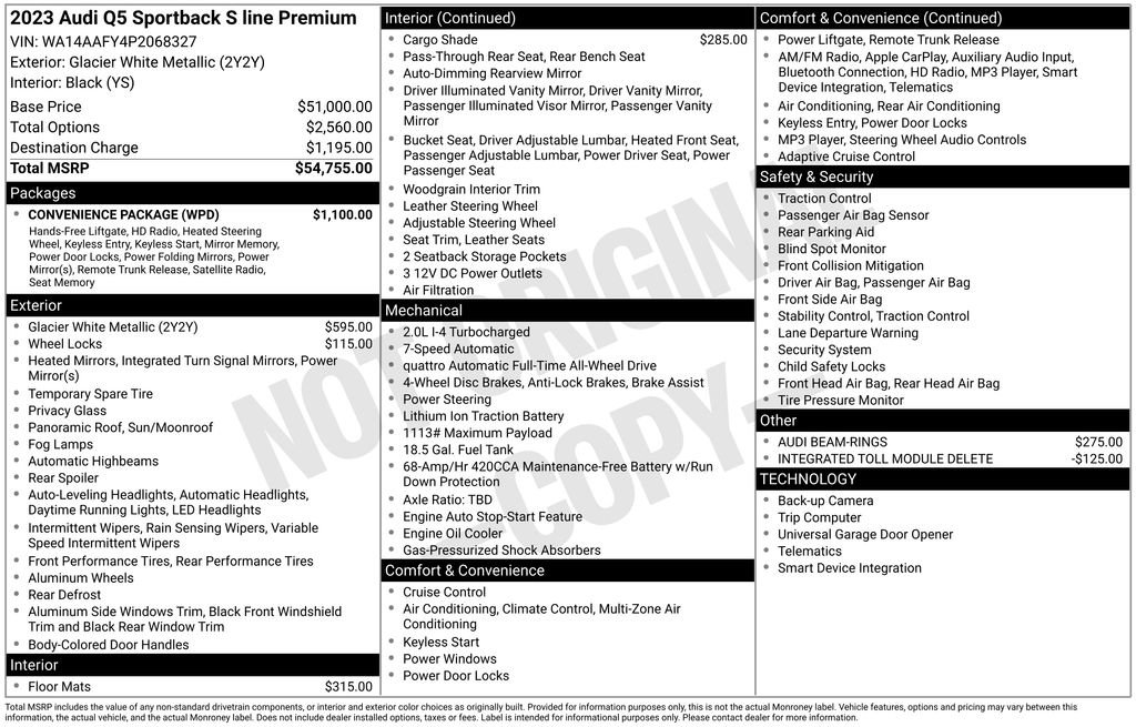 Used 2023 Audi Q5 2.0T Premium w/ Convenience Package image 3