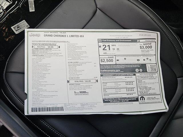 New 2025 Jeep Grand Cherokee L Limited w/ Trailer Tow Package AWD/4WD image 17