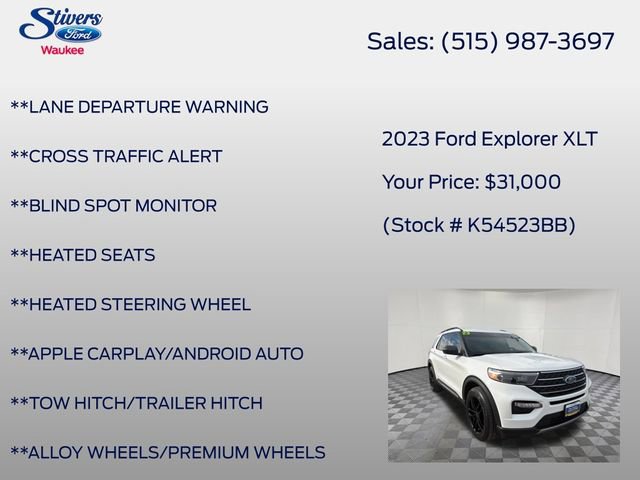 Certified 2023 Ford Explorer XLT w/ Equipment Group 202A image 21