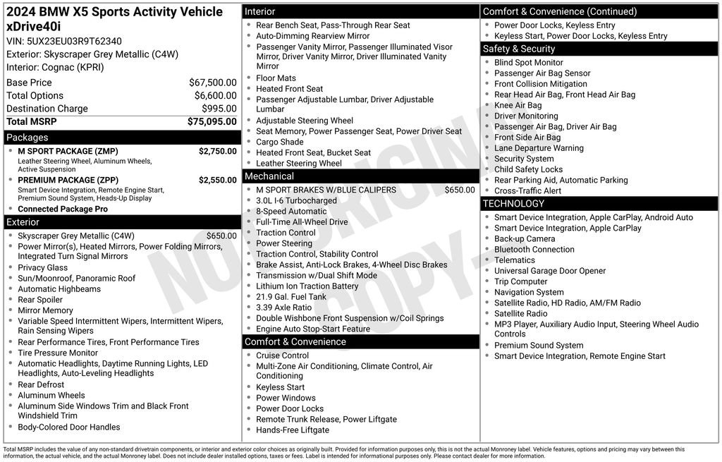 Used 2024 BMW X5 xDrive40i w/ M Sport Package AWD/4WD image 4