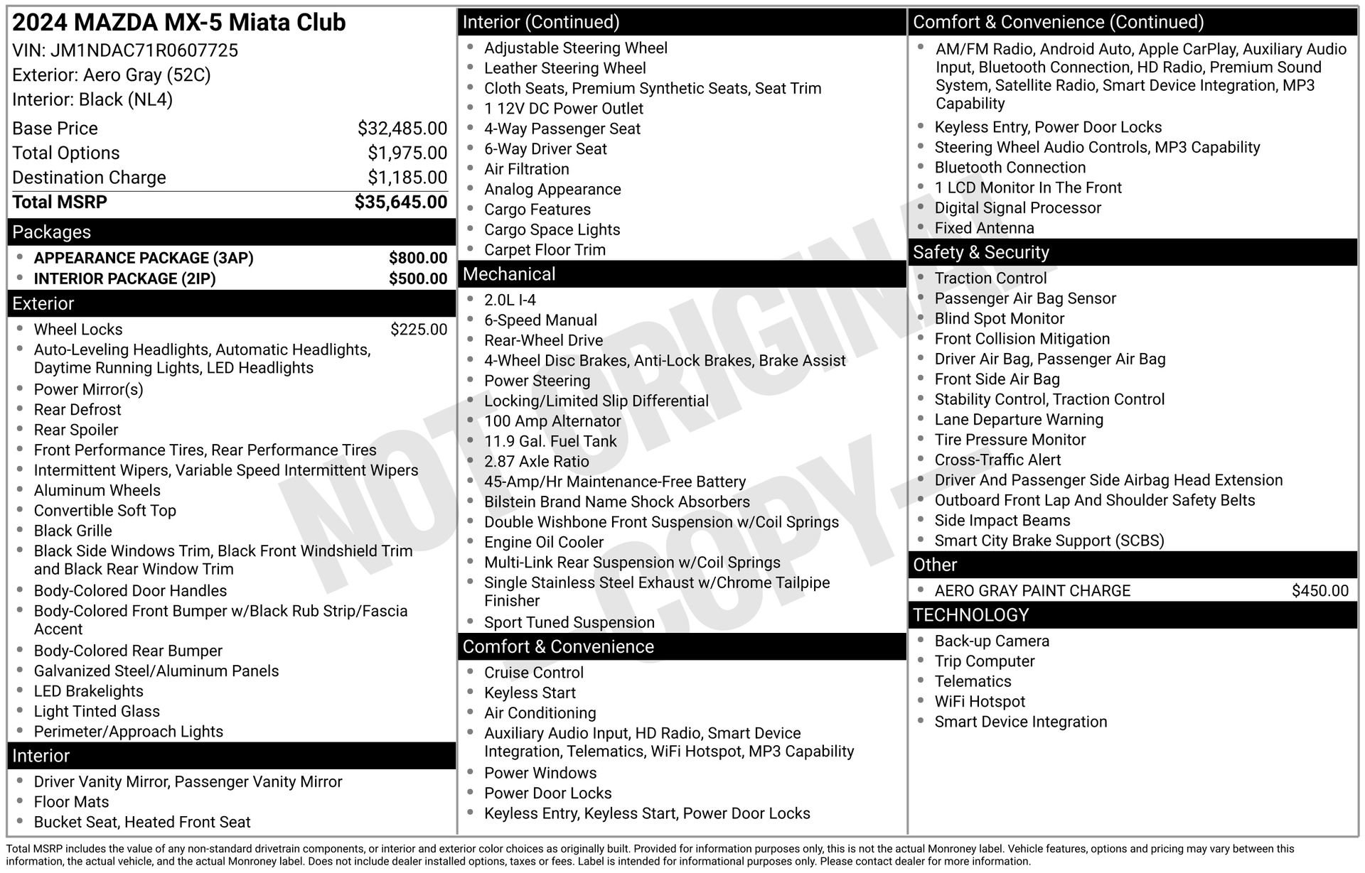 Certified 2024 MAZDA MX-5 Miata Club w/ Appearance Package image 24